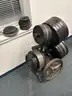 Free Weight Rack with Various Weight Plates (29 total plates)