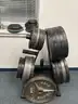 Free Weight Rack with Various Weight Plates (29 total plates)