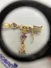Amethyst &#x26; Diamond Bangle Bracelet  10K