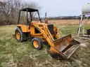 Case 580C Construction King with Loader and Box Scraper