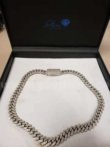 14k Gold Diamond Cuban Link Necklace