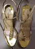 Christian Louboutin Jamais Assez PVC Gold Leather Sandals