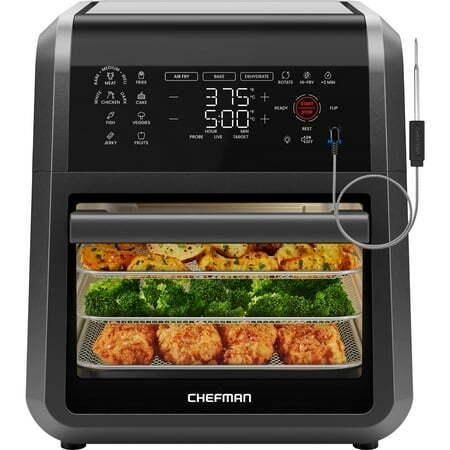 Chefman ExacTemp 12 Quart 5-in-1 Air Fryer With Integrated Smart ...