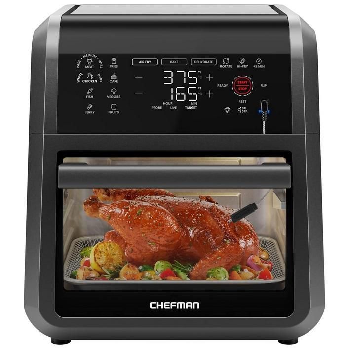 CHEFMAN ExacTemp 12 Quart 5-in-1 Air Fryer With Integrated Smart ...