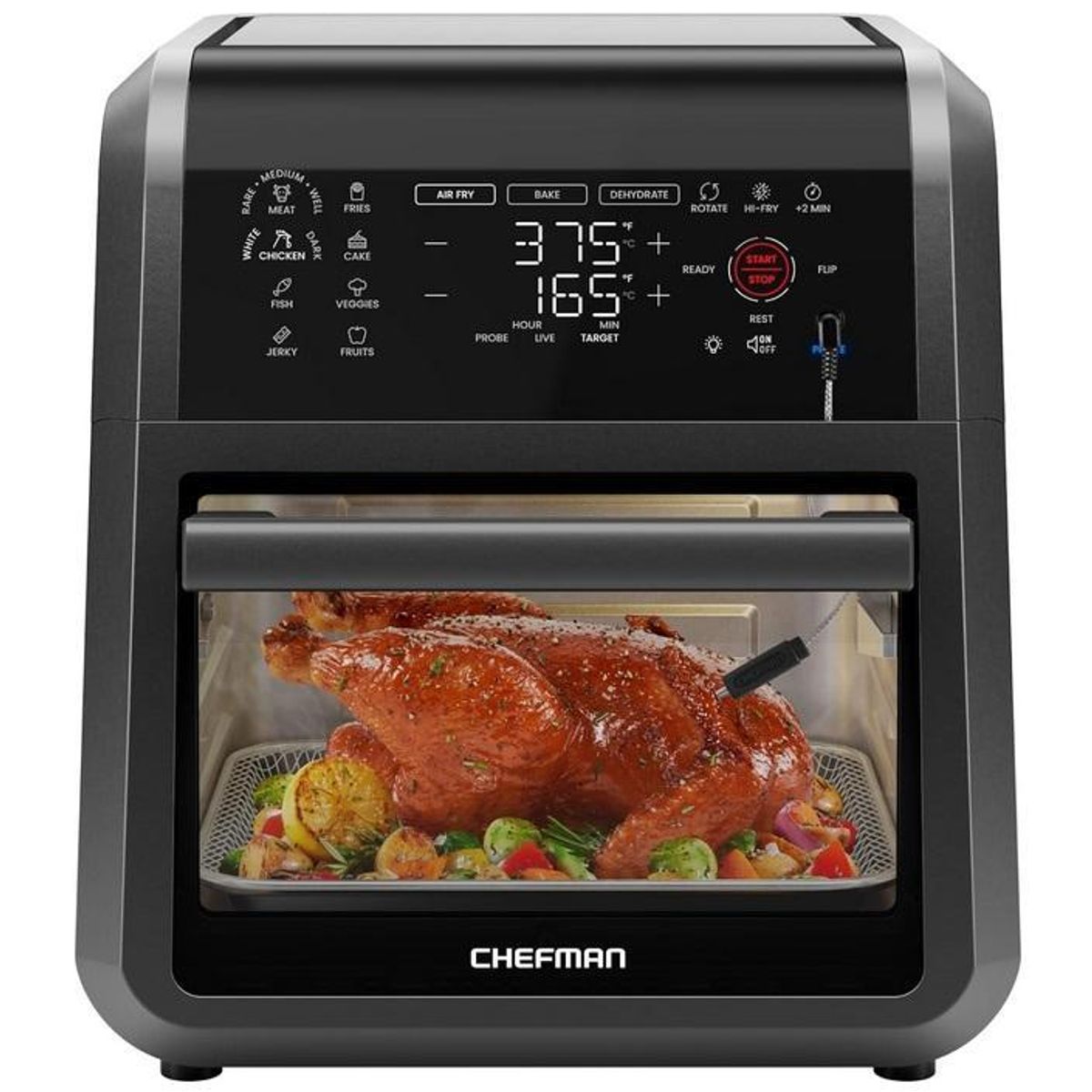 CHEFMAN ExacTemp 12 Quart 5-in-1 Air Fryer with Integrated Smart ...