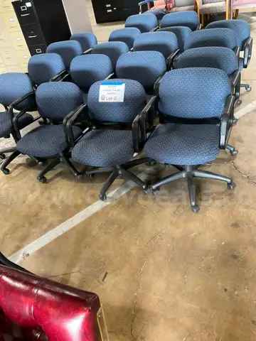 October 2025 Lot G- Rolling Blue Office chairs