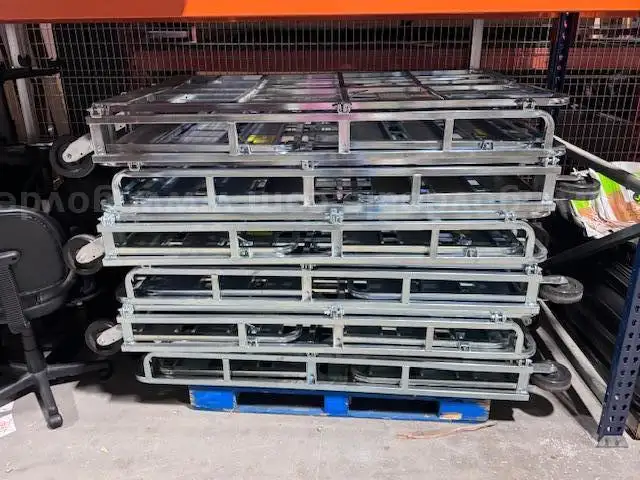 Folding Facilities Metal Storage Cart Mobile