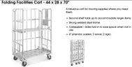 Folding Facilities Metal Storage Cart Mobile
