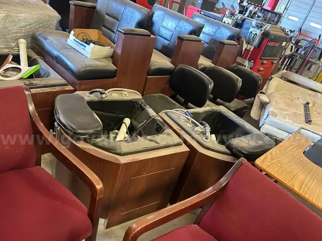 3 Salon and Spa chairs with footbaths