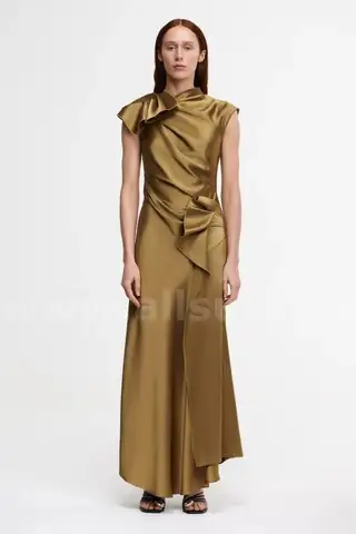ACLER :RAMSHAW MAXI DRESS, GOLDEN MOSS , US SIZE 4