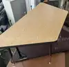 Light Colored Trapezoid Table