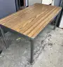 Rectangle Table with Strong Metal Legs