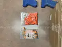 Blank training rounds, Glock 21 magazines, and blue molded Glock G21 guns