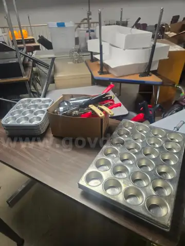 Set of random spoons and muffin pans