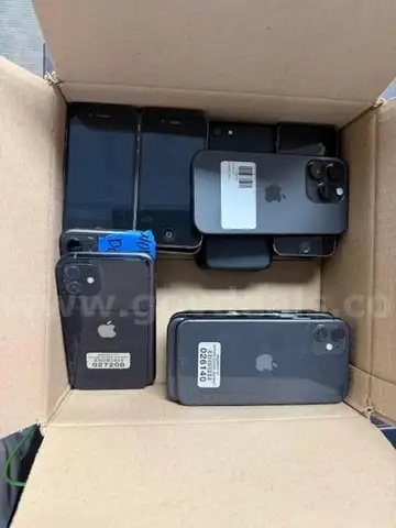 Lot of 38 iPhones - 4s, 5, 5s, 7, XR, 11, 11 Pro Max, 12 and 14 Pro models