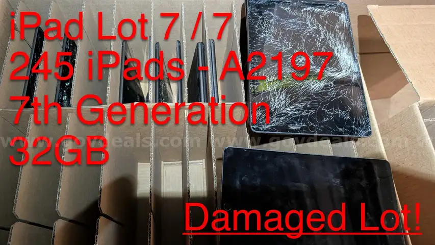 245x Damaged iPads 7th Generation - Lot 7 /7
