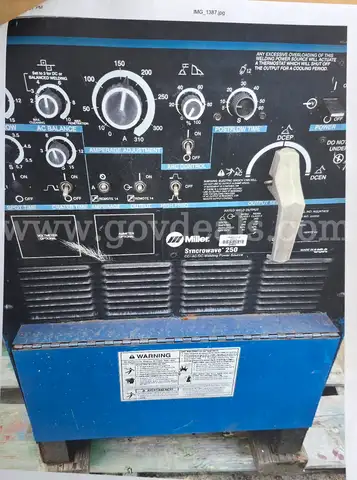 Miller Syncrowave 250 Welding Power Source 250 AMP