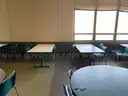 Cafeteria tables and chairs