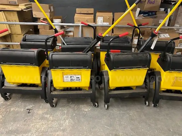 A Lot of Rubbermaid Hygen clean water systems