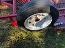 Red Utility Trailer W Spare Tire - 57in Wide x 7ft Long
