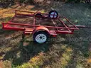 Red Utility Trailer W Spare Tire - 57in Wide x 7ft Long