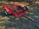 Red Utility Trailer W Spare Tire - 57in Wide x 7ft Long