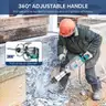 FREE SHIPPING - Demolition Jack Hammer – 14.5 Amp SDS-Hex Concrete Breaker (65 Joules) with 2 Chisels & Wheeled Case