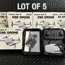 LOT OF 5 Free Shipping - NEW factory Sealed - Foldable Drone w Dual 4K HD Cameras, FPV Live Video, 3 Speeds, 2 Batteries