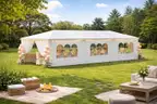 FREE SHIPPING - 10x30 Ft Outdoor Canopy Tent, For Events with 8 Side Removable Walls, Waterproof Canopy