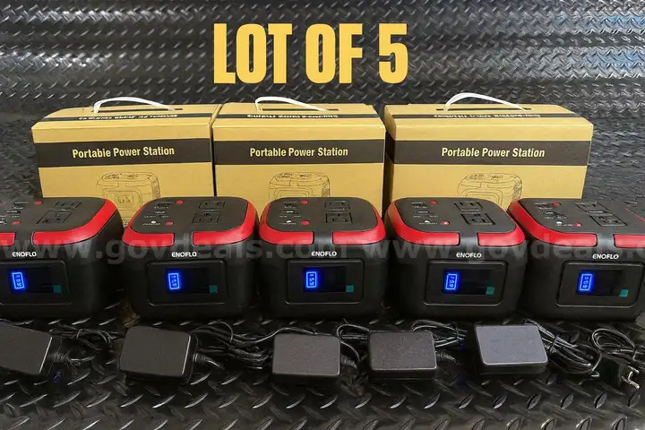Lot of 5 - FREE SHIPPING – Portable Power Station 97Wh 120W Backup Lithium Battery