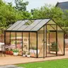 FREE SHIPPING - 6x10 Polycarbonate Outdoor Greenhouse w/ Aluminum Frame & Roof Vent