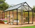 FREE SHIPPING - 6x10 Polycarbonate Outdoor Greenhouse w/ Aluminum Frame & Roof Vent