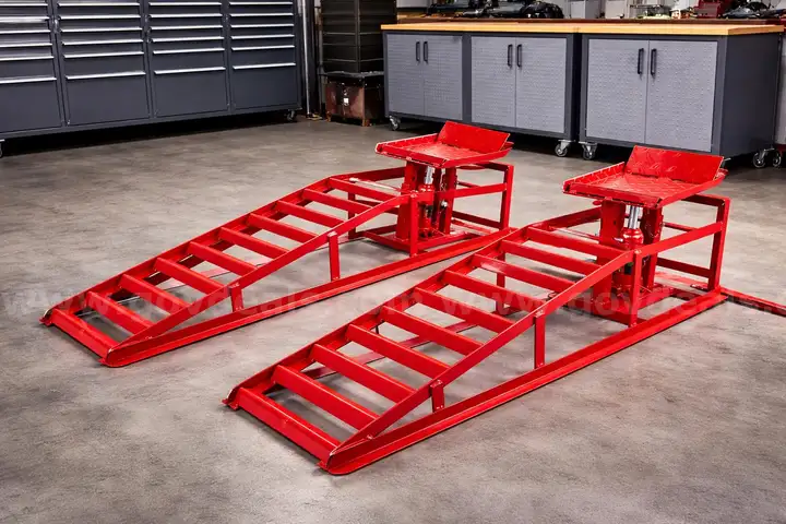 SHIPS FOR FREE 2 Pack Hydraulic Car Ramps, 11050LBS 5T Car Ramp High Lift 9"-14.2", Heavy Duty
