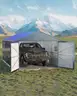 FREE SHIPPING - NEW - 12x20 Enclosed Metal Carport Steel Garage Shed Vertical Roof