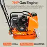 FREE SHIPPING - Heavy-Duty 7HP Plate Compactor – 4,200 lbs Impact Force with Water Tank
