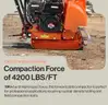 FREE SHIPPING - Heavy-Duty 7HP Plate Compactor – 4,200 lbs Impact Force with Water Tank