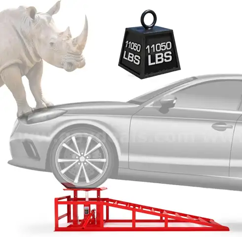 SHIPS FOR FREE 2 Pack Hydraulic Car Ramps, 11050LBS 5T Car Ramp High Lift 9&#x22;-14.2&#x22;, Heavy Duty