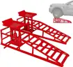 SHIPS FOR FREE 2 Pack Hydraulic Car Ramps, 11050LBS 5T Car Ramp High Lift 9&#x22;-14.2&#x22;, Heavy Duty