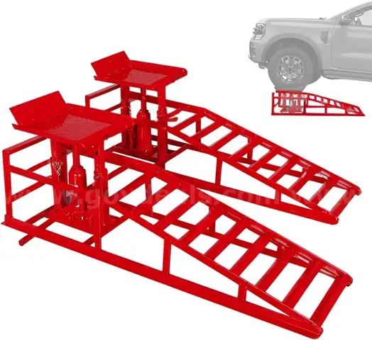 SHIPS FOR FREE 2 Pack Hydraulic Car Ramps, 11050LBS 5T Car Ramp High Lift 9&#x22;-14.2&#x22;, Heavy Duty
