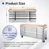 FREE SHIPPING - 72 inch Tool Chest Tool Box Mobile 15 Drawers Storage Rolling Cabinet with Wheels Lock Key Locking