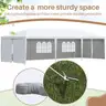 FREE SHIPPING - 10x30 Outdoor Canopy Tent Gazebo Party Wedding BBQ Events w 8 Side Removable Walls, Waterproof Canopies,