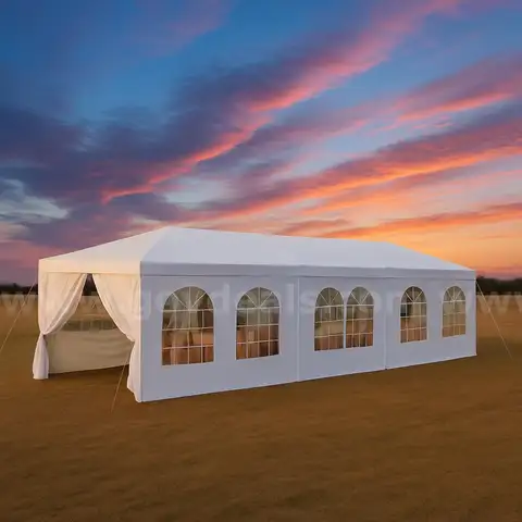 FREE SHIPPING - 10x30 Outdoor Canopy Tent Gazebo Party Wedding BBQ Events w 8 Side Removable Walls, Waterproof Canopies,