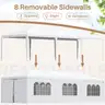 FREE SHIPPING - 10x30 Outdoor Canopy Tent Gazebo Party Wedding BBQ Events w 8 Side Removable Walls, Waterproof Canopies,