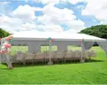 FREE SHIPPING - 10x30 Outdoor Canopy Tent Gazebo Party Wedding BBQ Events w 8 Side Removable Walls, Waterproof Canopies,