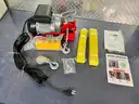 FREE SHIPPING: Electric Hoist w Remote Control, 440 lbs Material Handling Tool, 110V Electric Hoist w14ft Remote Control
