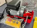 FREE SHIPPING: Electric Hoist w Remote Control, 440 lbs Material Handling Tool, 110V Electric Hoist w14ft Remote Control