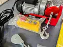 FREE SHIPPING: Electric Hoist w Remote Control, 440 lbs Material Handling Tool, 110V Electric Hoist w14ft Remote Control