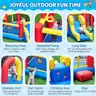 FREE SHIPPING NEW- Inflatable White Bounce House for Kids w Blower-Portable, Large Ball Pool and Jump Space 3in1 Bouncy