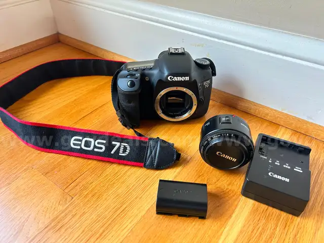 Canon EOS 7D DSLR 18MP + 50mm f/1.8 Lens &#x2013; Excellent Condition &#x2013; Low Shutter Count &#x2013; Works Great &#x2013; Ships for $25