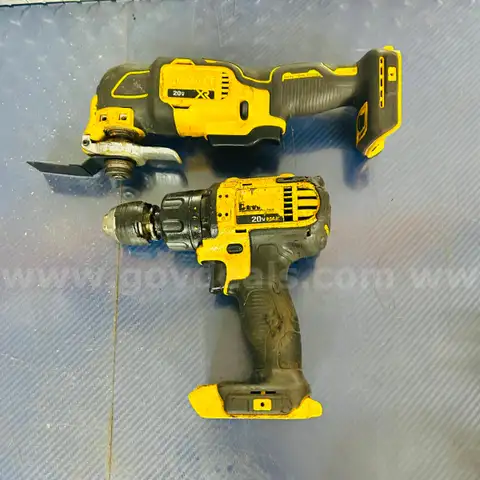 Lot of 2 DeWalt 20V MAX XR Oscillating Tool + Drill/Driver Set (Tool-Only)